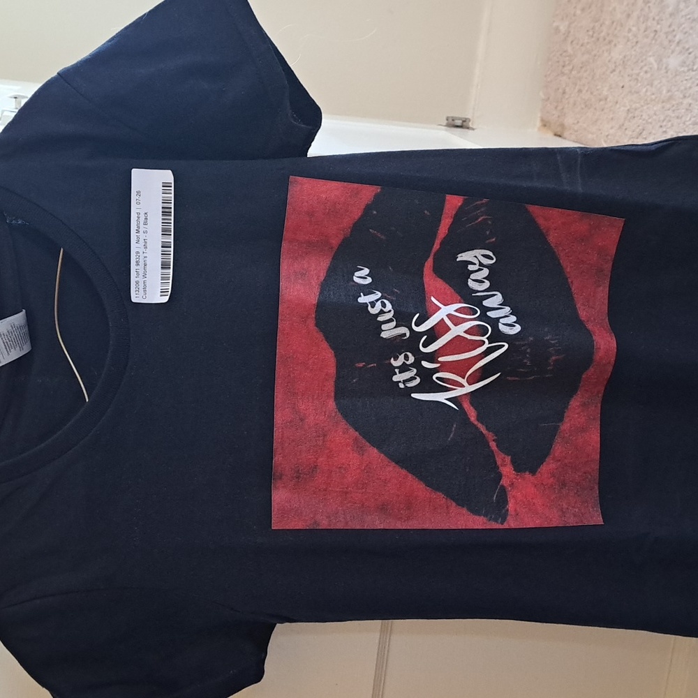 Custom made printed graphic Rolling Stones Tee Shirt. Ladies Petite Small..